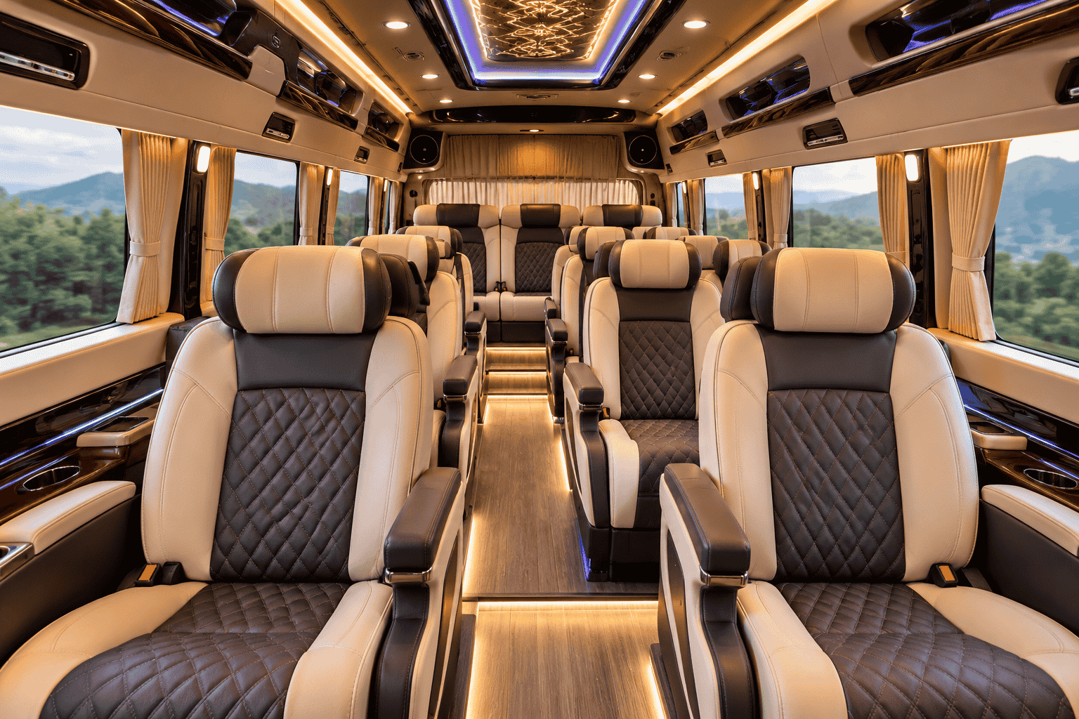 Luxury Tempo Traveller Interior